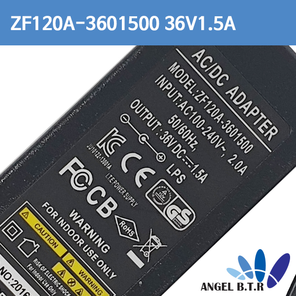 SMPS ZF120A-3601000 36V1.5A 54w 크로바케이블용  led  전원아답터